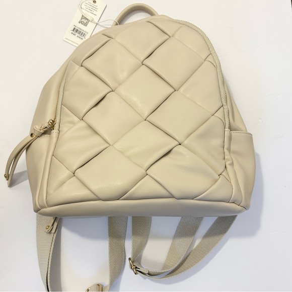 Urban Expressions Cream Quilted Backpack - Picture 2 of 13